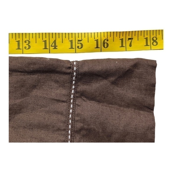 J.Crew V Neck Pull over Tunic Dress Chocolate Brown M boho contrast top stitch - Picture 7 of 10